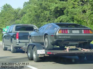 DeLorean Getting Towed In Tennessee
