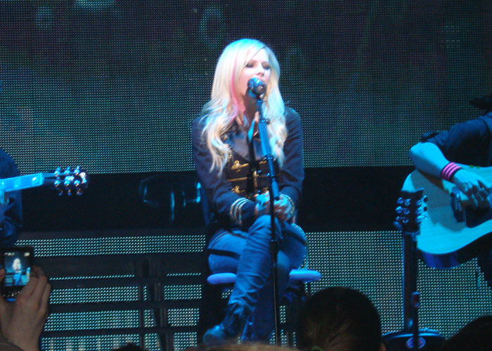 Avril Lavigne performing at the Target Center in Minneapolis, MN